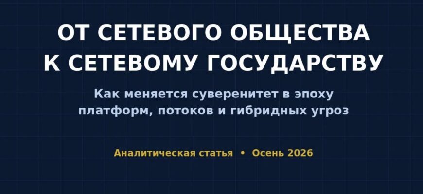 От сетевого общества к сетевому государству: как меняется суверенитет в эпоху платформ, потоков и гибридных угроз